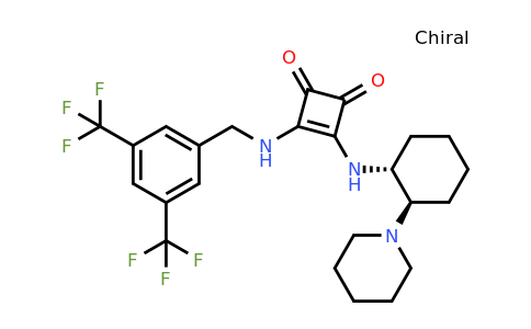3-[[[3,5-Bis(trifluoromethyl)phenyl]methyl]amino]-4-[[(1R,2R)-2-(1-piperidinyl)cyclohexyl]amino]-3-cyclobutene-1,2-dione