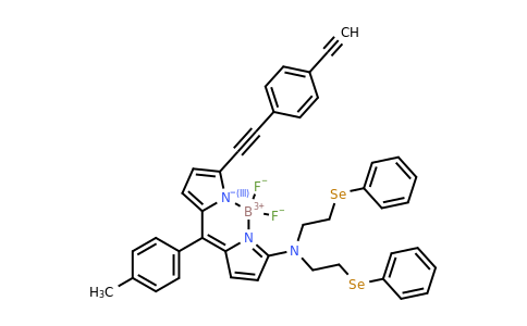7-((4-Ethynylphenyl)ethynyl)-5,5-difluoro-N,N-bis(2-(phenylselanyl)ethyl)-10-(p-tolyl)-5H-4l4,5l4-dipyrrolo[1,2-c:2',1'-f][1,3,2]diazaborinin-3-amine