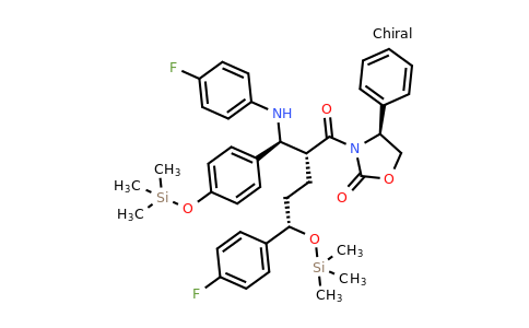 (S)-3-((2R,5S)-5-(4-Fluorophenyl)-2-((S)-((4-fluorophenyl)amino)(4-((trimethylsilyl)oxy)phenyl)methyl)-5-((trimethylsilyl)oxy)pentanoyl)-4-phenyloxazolidin-2-one
