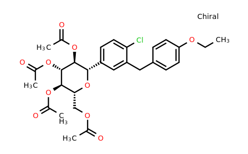 (2R,3R,4R,5S,6S)-2-(Acetoxymethyl)-6-(4-chloro-3-(4-ethoxybenzyl)phenyl)tetrahydro-2H-pyran-3,4,5-triyl triacetate