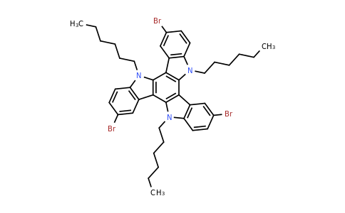 3,8,13-Tribromo-5,10,15-trihexyl-10,15-dihydro-5H-diindolo[3,2-a:3',2'-c]carbazole