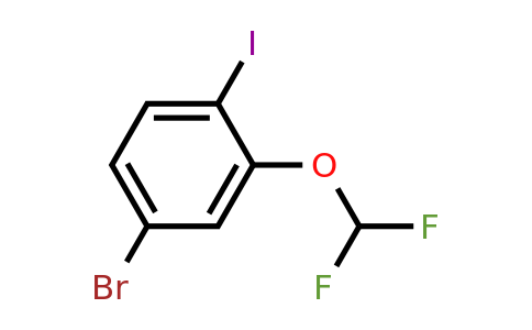 1000575-32-5 | 4-Bromo-2-(difluoromethoxy)-1-iodobenzene