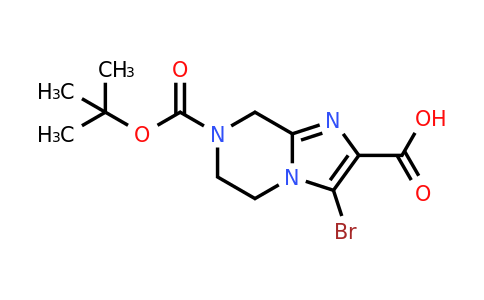 1000576-71-5 | 3-Bromo-7-[(tert-butoxy)carbonyl]-5h,6h,7h,8h-imidazo[1,2-a]pyrazine-2-carboxylic acid
