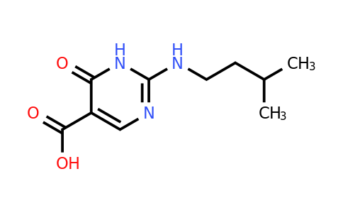100133-67-3 | 2-(Isopentylamino)-6-oxo-1,6-dihydropyrimidine-5-carboxylic acid
