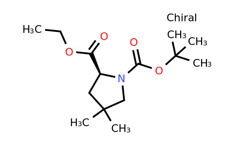 1001353-86-1 | 1-(tert-Butyl)2-Ethyl(S)-4,4-dimethylpyrrolidine-1,2-dicarboxylate
