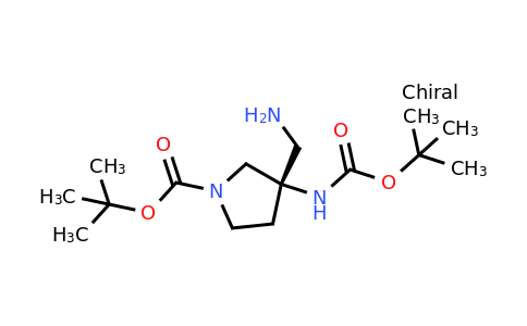 1004992-22-6 | tert-butyl (3S)-3-(aminomethyl)-3-{[(tert-butoxy)carbonyl]amino}pyrrolidine-1-carboxylate