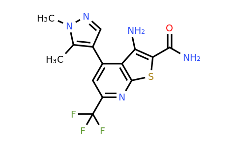 3-Amino-4-(1,5-dimethyl-1h-pyrazol-4-yl)-6-(trifluoromethyl)thieno[2,3-b]pyridine-2-carboxamide