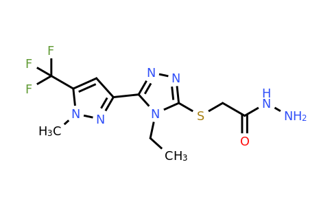 2-((4-Ethyl-5-(1-methyl-5-(trifluoromethyl)-1h-pyrazol-3-yl)-4h-1,2,4-triazol-3-yl)thio)acetohydrazide