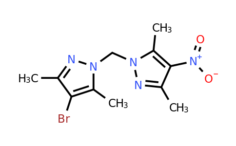 1005640-61-8 | 4-Bromo-1-((3,5-dimethyl-4-nitro-1h-pyrazol-1-yl)methyl)-3,5-dimethyl-1h-pyrazole