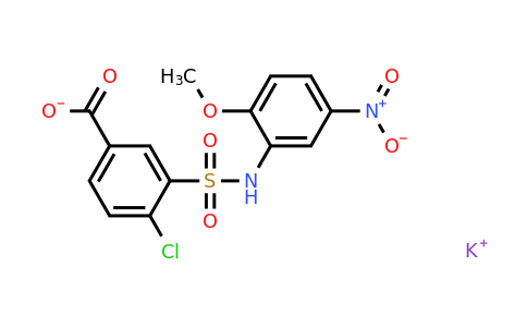 1007190-15-9 | Potassium 4-chloro-3-[(2-methoxy-5-nitrophenyl)sulfamoyl]benzoate