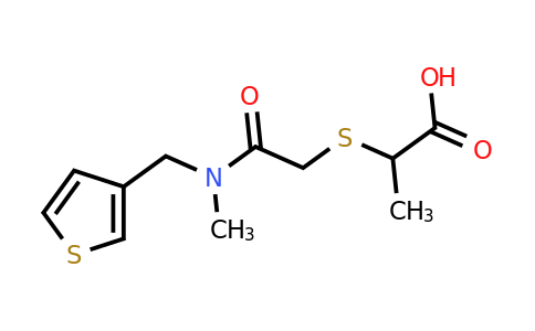 1007797-97-8 | 2-((2-(Methyl(thiophen-3-ylmethyl)amino)-2-oxoethyl)thio)propanoic acid