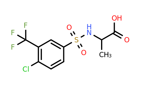 2-[4-Chloro-3-(trifluoromethyl)benzenesulfonamido]propanoic acid