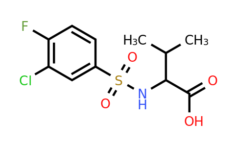 2-(3-Chloro-4-fluorobenzenesulfonamido)-3-methylbutanoic acid