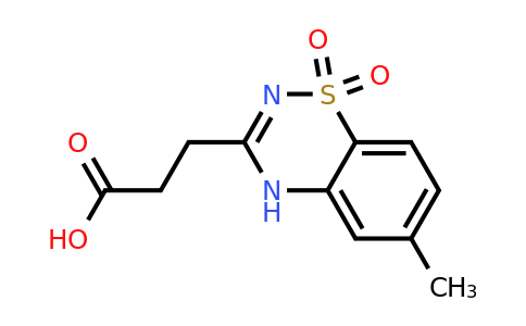 101063-96-1 | 3-(6-Methyl-1,1-dioxido-4h-1,2,4-benzothiadiazin-3-yl)propanoic acid