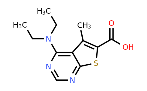 101668-05-7 | 4-(Diethylamino)-5-methylthieno[2,3-d]pyrimidine-6-carboxylic acid
