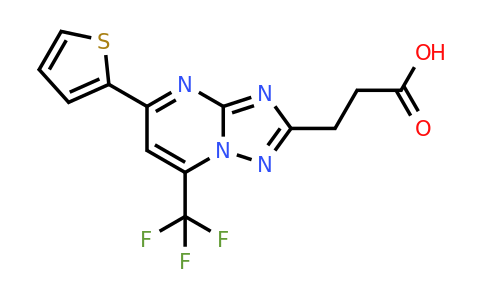 1018052-53-3 | 3-(5-(Thiophen-2-yl)-7-(trifluoromethyl)-[1,2,4]triazolo[1,5-a]pyrimidin-2-yl)propanoic acid