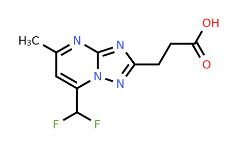 1018053-30-9 | 3-[7-(difluoromethyl)-5-methyl-[1,2,4]triazolo[1,5-a]pyrimidin-2-yl]propanoic acid