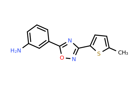 1018131-31-1 | 3-(3-(5-Methylthiophen-2-yl)-1,2,4-oxadiazol-5-yl)aniline