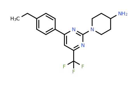 1018143-39-9 | 1-[4-(4-ethylphenyl)-6-(trifluoromethyl)pyrimidin-2-yl]piperidin-4-amine
