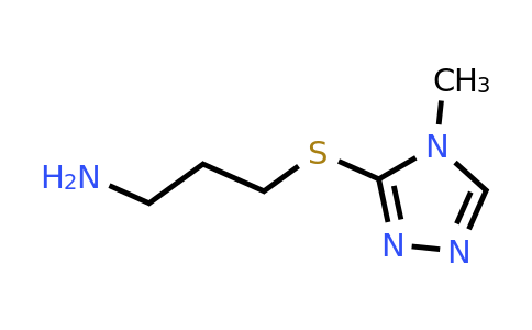 1019129-67-9 | 3-((4-Methyl-4h-1,2,4-triazol-3-yl)thio)propan-1-amine
