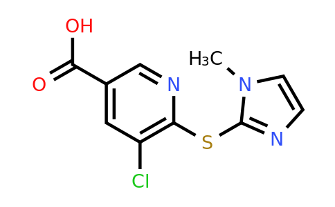 1019324-90-3 | 5-Chloro-6-[(1-methyl-1h-imidazol-2-yl)sulfanyl]pyridine-3-carboxylic acid