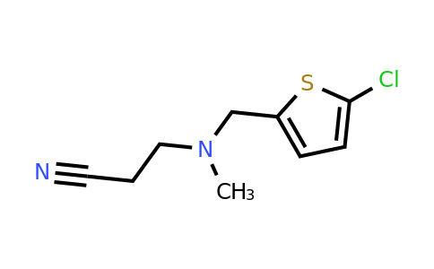 1019448-73-7 | 3-(((5-Chlorothiophen-2-yl)methyl)(methyl)amino)propanenitrile