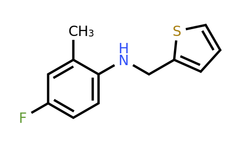 1020960-62-6 | 4-Fluoro-2-methyl-N-(thiophen-2-ylmethyl)aniline