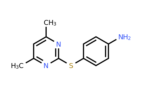 102243-12-9 | 4-((4,6-Dimethylpyrimidin-2-yl)thio)aniline