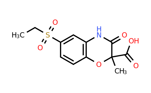 1022486-21-0 | 6-(Ethylsulfonyl)-2-methyl-3-oxo-3,4-dihydro-2H-benzo[b][1,4]oxazine-2-carboxylic acid