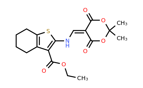 1023515-75-4 | Ethyl 2-(((2,2-dimethyl-4,6-dioxo-1,3-dioxan-5-ylidene)methyl)amino)-4,5,6,7-tetrahydrobenzo[b]thiophene-3-carboxylate