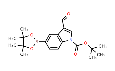 1025707-92-9 | Tert-butyl 3-formyl-5-(4,4,5,5-tetramethyl-1,3,2-dioxaborolan-2-yl)-1H-indole-1-carboxylate