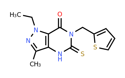 1030102-83-0 | 1-Ethyl-3-methyl-6-(thiophen-2-ylmethyl)-5-thioxo-1,4,5,6-tetrahydro-7H-pyrazolo[4,3-d]pyrimidin-7-one