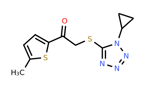 1030222-96-8 | 2-((1-Cyclopropyl-1h-tetrazol-5-yl)thio)-1-(5-methylthiophen-2-yl)ethan-1-one