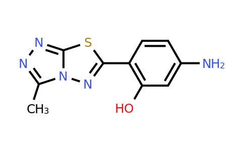 1030553-91-3 | 5-Amino-2-(3-methyl-[1,2,4]triazolo[3,4-b][1,3,4]thiadiazol-6-yl)phenol