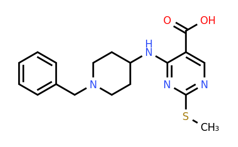 1033194-54-5 | 4-((1-Benzylpiperidin-4-yl)amino)-2-(methylthio)pyrimidine-5-carboxylic acid