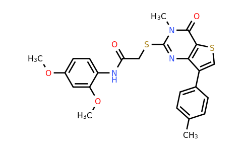 1040631-78-4 | N-(2,4-dimethoxyphenyl)-2-((3-methyl-4-oxo-7-(p-tolyl)-3,4-dihydrothieno[3,2-d]pyrimidin-2-yl)thio)acetamide