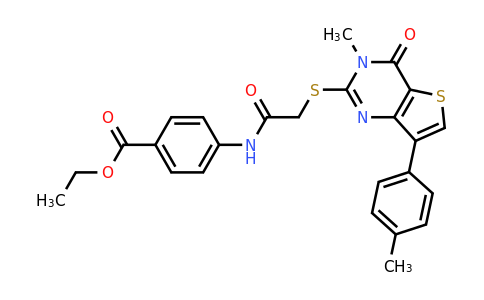 1040631-84-2 | Ethyl 4-(2-((3-methyl-4-oxo-7-(p-tolyl)-3,4-dihydrothieno[3,2-d]pyrimidin-2-yl)thio)acetamido)benzoate