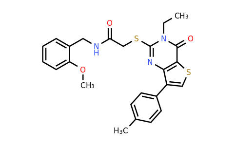 1040631-94-4 | 2-((3-Ethyl-4-oxo-7-(p-tolyl)-3,4-dihydrothieno[3,2-d]pyrimidin-2-yl)thio)-N-(2-methoxybenzyl)acetamide