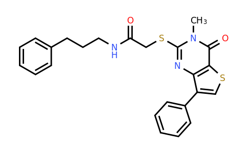 1040632-11-8 | 2-((3-Methyl-4-oxo-7-phenyl-3,4-dihydrothieno[3,2-d]pyrimidin-2-yl)thio)-N-(3-phenylpropyl)acetamide