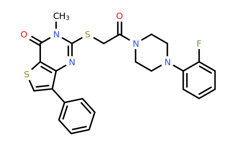 1040632-20-9 | 2-((2-(4-(2-Fluorophenyl)piperazin-1-yl)-2-oxoethyl)thio)-3-methyl-7-phenylthieno[3,2-d]pyrimidin-4(3H)-one