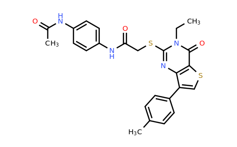 1040632-33-4 | N-(4-acetamidophenyl)-2-((3-ethyl-4-oxo-7-(p-tolyl)-3,4-dihydrothieno[3,2-d]pyrimidin-2-yl)thio)acetamide