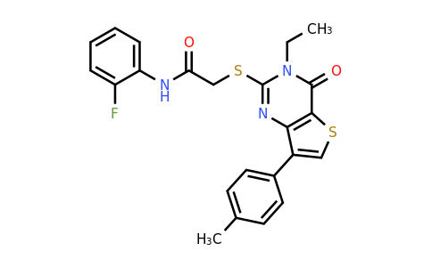 1040632-36-7 | 2-((3-Ethyl-4-oxo-7-(p-tolyl)-3,4-dihydrothieno[3,2-d]pyrimidin-2-yl)thio)-N-(2-fluorophenyl)acetamide