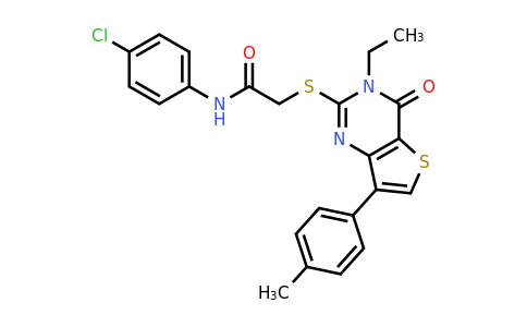 1040632-52-7 | N-(4-chlorophenyl)-2-((3-ethyl-4-oxo-7-(p-tolyl)-3,4-dihydrothieno[3,2-d]pyrimidin-2-yl)thio)acetamide