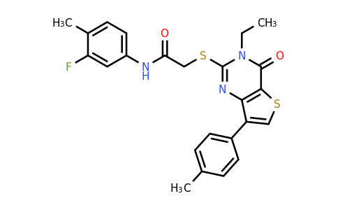 1040632-60-7 | 2-((3-Ethyl-4-oxo-7-(p-tolyl)-3,4-dihydrothieno[3,2-d]pyrimidin-2-yl)thio)-N-(3-fluoro-4-methylphenyl)acetamide