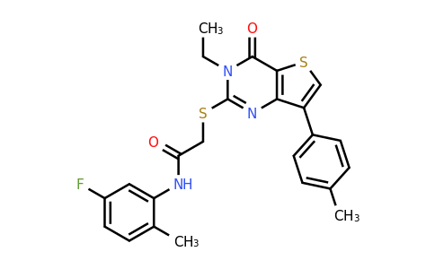 1040632-64-1 | 2-((3-Ethyl-4-oxo-7-(p-tolyl)-3,4-dihydrothieno[3,2-d]pyrimidin-2-yl)thio)-N-(5-fluoro-2-methylphenyl)acetamide