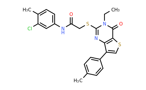 1040632-72-1 | N-(3-chloro-4-methylphenyl)-2-((3-ethyl-4-oxo-7-(p-tolyl)-3,4-dihydrothieno[3,2-d]pyrimidin-2-yl)thio)acetamide