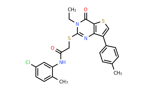 1040632-77-6 | N-(5-chloro-2-methylphenyl)-2-((3-ethyl-4-oxo-7-(p-tolyl)-3,4-dihydrothieno[3,2-d]pyrimidin-2-yl)thio)acetamide