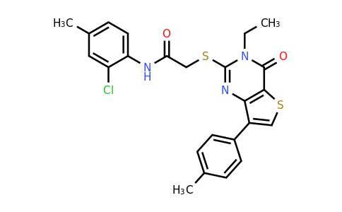1040632-82-3 | N-(2-chloro-4-methylphenyl)-2-((3-ethyl-4-oxo-7-(p-tolyl)-3,4-dihydrothieno[3,2-d]pyrimidin-2-yl)thio)acetamide