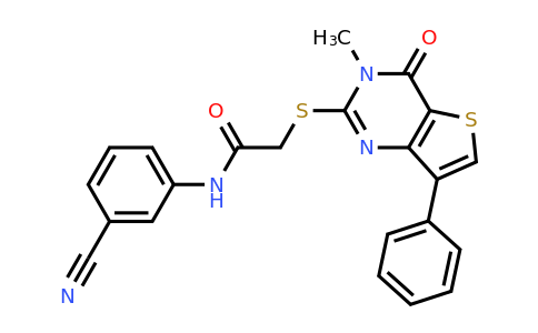1040633-34-8 | N-(3-cyanophenyl)-2-((3-methyl-4-oxo-7-phenyl-3,4-dihydrothieno[3,2-d]pyrimidin-2-yl)thio)acetamide