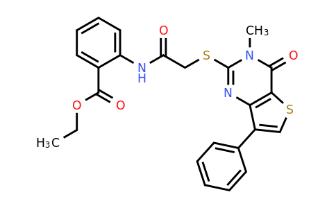 1040633-46-2 | Ethyl 2-(2-((3-methyl-4-oxo-7-phenyl-3,4-dihydrothieno[3,2-d]pyrimidin-2-yl)thio)acetamido)benzoate